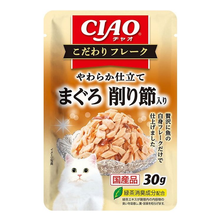 【24個セット】 CIAO こだわりフレーク やわらか仕立てまぐろ削り節入り 30g x24