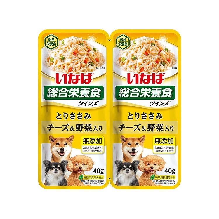 【12個セット】 いなば ツインズ とりささみ チーズ&野菜入り 80g(40g×2) x12