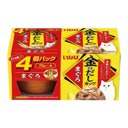 【2個セット】 いなば 金のだしカップ まぐろ 70g×4個 x2