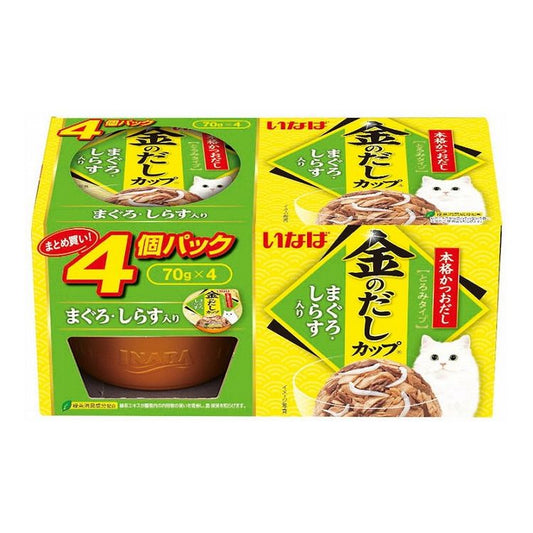 【2個セット】 いなば 金のだしカップ まぐろ・しらす入り 70g×4個 x2