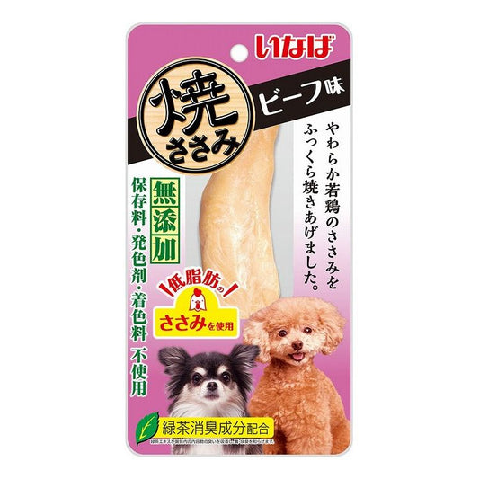 【24個セット】 いなば 焼ささみ ビーフ味 1本 x24