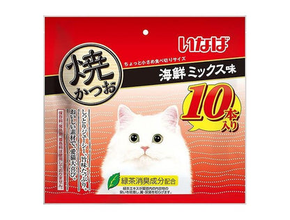 【4個セット】 いなば 焼かつお 海鮮ミックス味 10本 x4