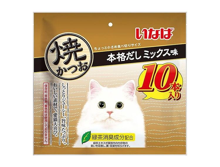 【4個セット】 いなば 焼かつお 本格だしミックス味 10本 x4