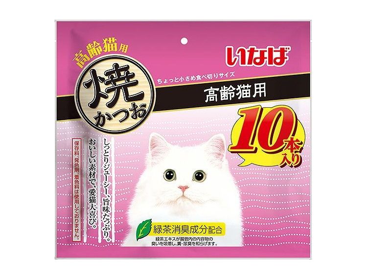 【2個セット】 いなば 焼かつお 高齢猫用 10本 x2