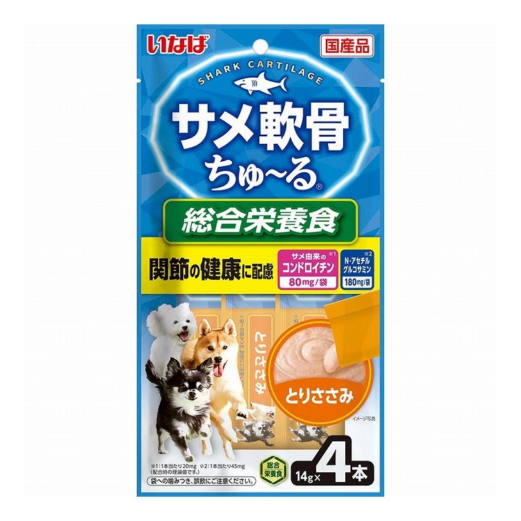 【6個セット】 いなば サメ軟骨ちゅ~る とりささみ 14g×4本 x6