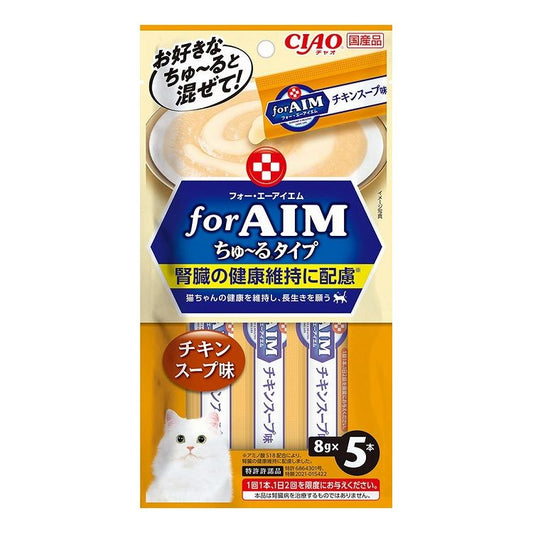 【6個セット】 CIAO forAIM ちゅ~るタイプ チキンスープ味 8g×5本入 x6