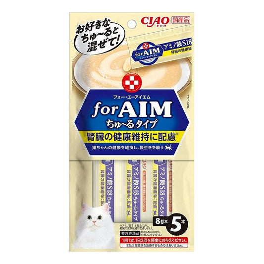 【12個セット】 CIAO forAIM ちゅ~るタイプ アミノ酸S18 8g×5本入 x12