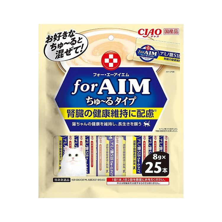 【2個セット】 CIAO forAIM ちゅ~るタイプ アミノ酸S18 8g×25本入 x2