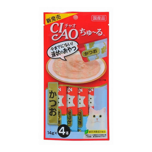 【12個セット】 CIAO ちゅ~る かつお 14g×4本 x12