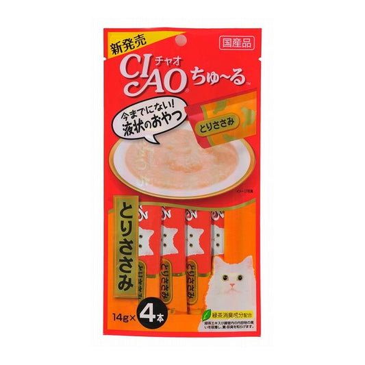 【12個セット】 CIAO ちゅ~る とりささみ 14g×4本 x12