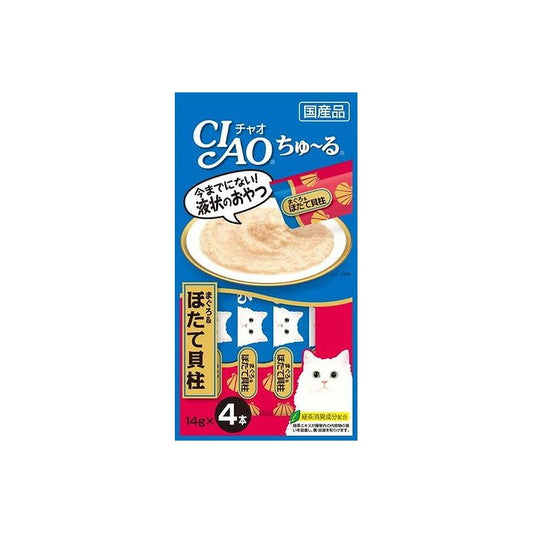 【24個セット】 CIAO ちゅ~る まぐろ&ほたて貝柱 14g×4本 x24