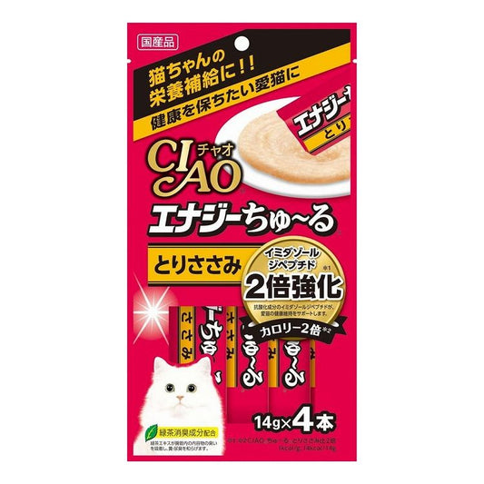 【12個セット】 CIAO エナジーちゅ~る とりささみ 14g×4本 x12