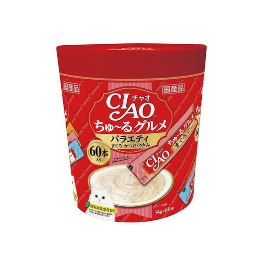 【2個セット】 CIAO ちゅ~るグルメ バラエティ 14g×60本 x2