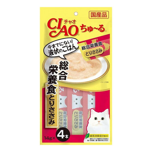 【12個セット】 CIAO ちゅ~る 総合栄養食 とりささみ 14g×4本 x12