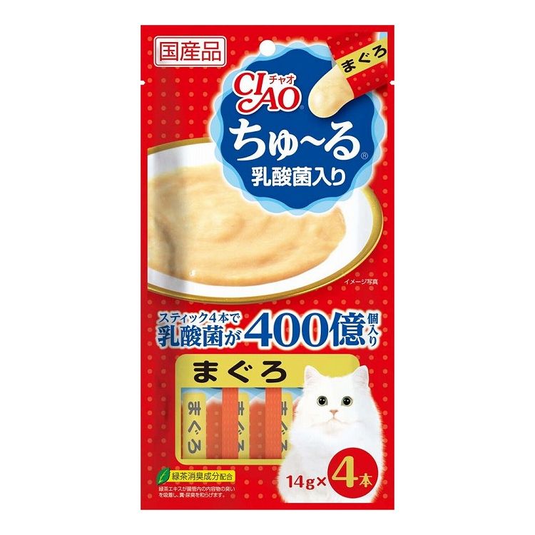 【24個セット】 CIAO ちゅ~る 乳酸菌入り まぐろ 14g×4本 x24