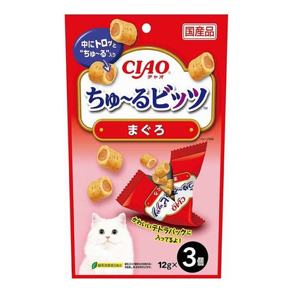 【12個セット】 CIAO ちゅ~るビッツ まぐろ 12g×3袋 x12