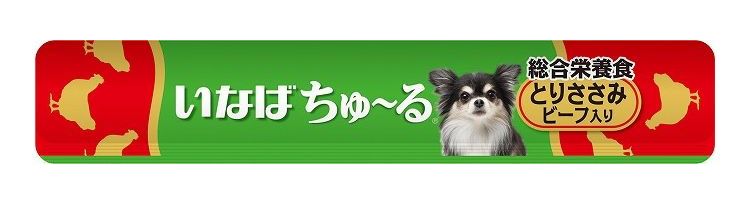 【12個セット】 いなば ちゅ~る 総合栄養食 とりささみ ビーフ入り 14g×4本 x12