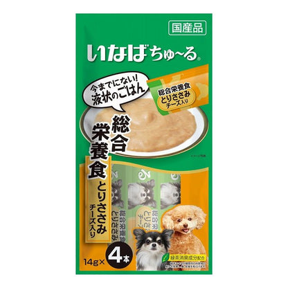 【24個セット】 いなば ちゅ~る 総合栄養食 とりささみ チーズ入り 14g×4本 x24