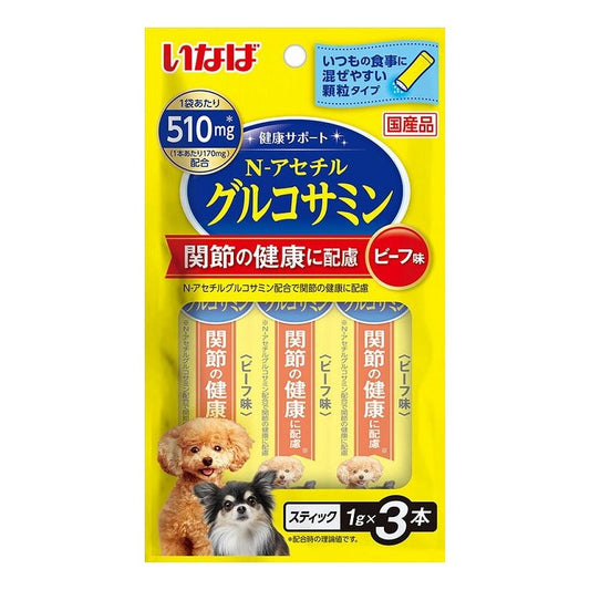 【6個セット】 いなば 健康サポート N-アセチルグルコサミン ビーフ味 1g×3本 x6