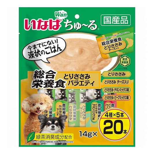 【2個セット】 いなば Wanちゅ~る 総合栄養食バラエティ 14g×20本 x2