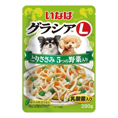 【12個セット】 いなば グラシアL とりささみ 5つの野菜入り 280g x12