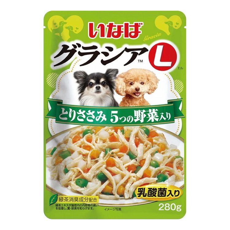 【24個セット】 いなば グラシアL とりささみ 5つの野菜入り 280g x24