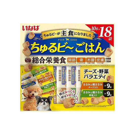 【4個セット】 いなば ちゅるビ~ごはん チーズ・野菜バラエティ 10g×18袋 x4