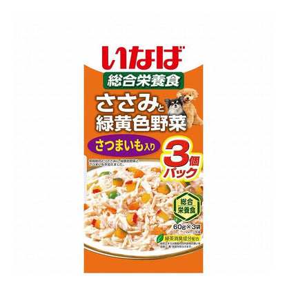 【8個セット】 いなば ささみと緑黄色野菜 さつまいも入り 60g×3 x8