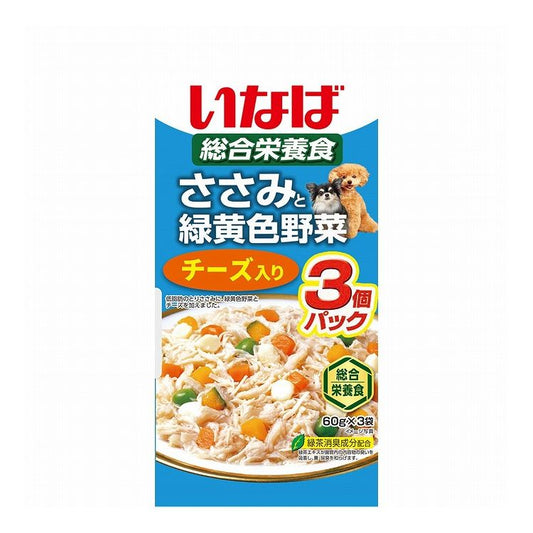 【16個セット】 いなば ささみと緑黄色野菜 チーズ入り 60g×3 x16