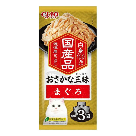 【4個セット】 CIAO おさかな三昧 まぐろ 60g×3袋 x4