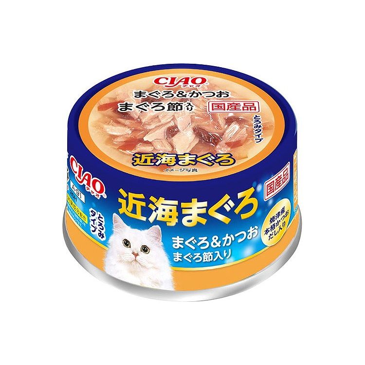 【12個セット】 CIAO 近海まぐろ かつお・まぐろ節入り 80g x12