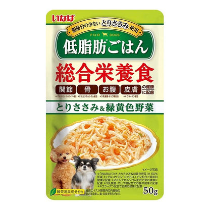 【24個セット】 いなば 低脂肪ごはん とりささみ&緑黄色野菜 50g x24