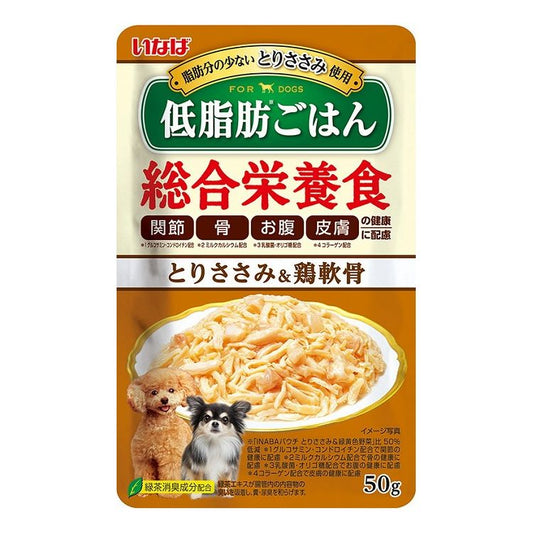 【24個セット】 いなば 低脂肪ごはん とりささみ&鶏軟骨 50g x24