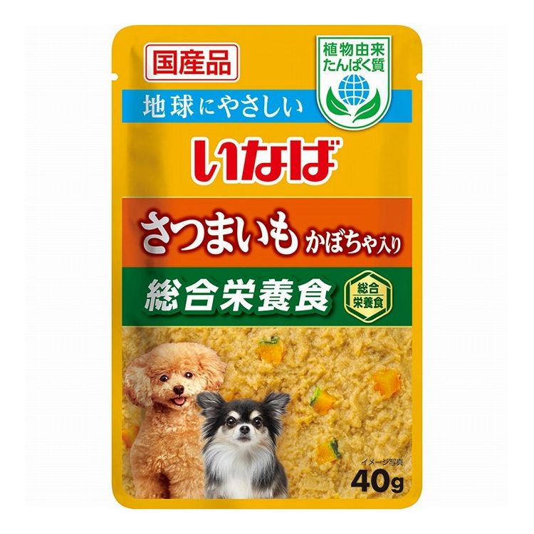 【24個セット】 いなば 植物由来たんぱく質パウチ さつまいも かぼちゃ入り 40g x24