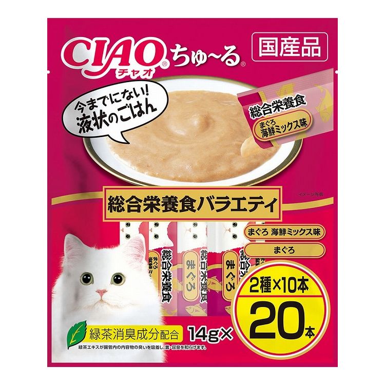 【2個セット】 CIAO ちゅ~る 総合栄養食バラエティ 14g×20本 x2