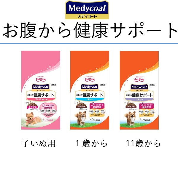 ペットライン メディコート お腹から健康サポート 11歳から チキン味 2.5kg