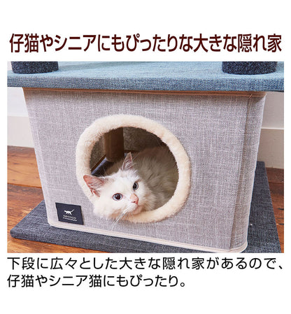 ペティオ ネココ キャットタワー クリアボウル&ハウス necoco キャットリビングタワー キャットツリー キャットハウス 猫タワー 猫ハウス クリアボール 透明 据え置き Petio