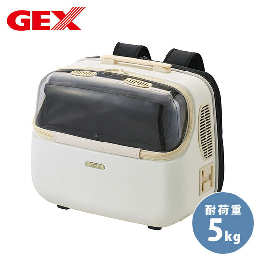 ジェックス OSOTO シェルフィー Wide ミルク リュック型 キャリー ペットキャリー リュックキャリー 幅広 頑丈 丈夫 軽量 軽い 通院 お出かけ お散歩 旅行 犬用 小型犬 猫用 ペット用 GEX