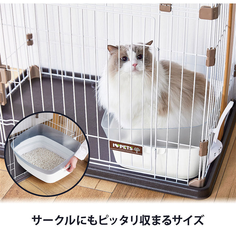 ボンビアルコン しつけるトイレ クリアキャット M 猫トイレ 猫用トイレ スコップ付 半透明 お手入れ簡単 お掃除簡単 洗える 砂が飛び散らない 猫砂 ねこ砂 ネコ用