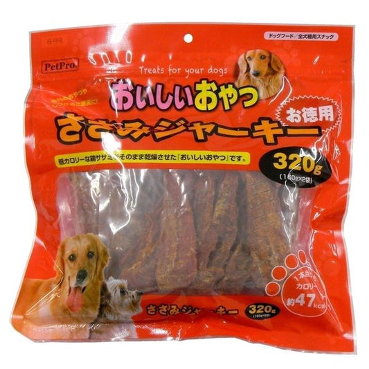 ペットプロ おいしいおやつ ささみジャーキー 320g 犬用 犬 おやつ スナック ジャーキー