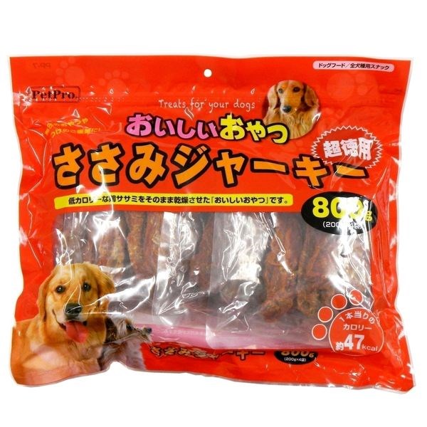 ペットプロ おいしいおやつ ささみジャーキー 800g 犬用 犬 おやつ スナック ジャーキー