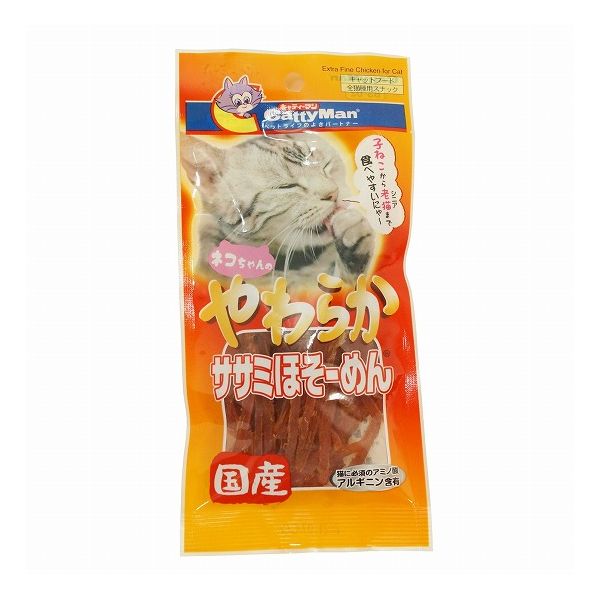 【12個セット】 キャティーマン やわらかササミほそーめん 30g x12