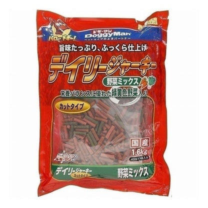 【2個セット】 ドギーマン デイリージャーキー野菜ミックスカットタイプ 1.6kg x2