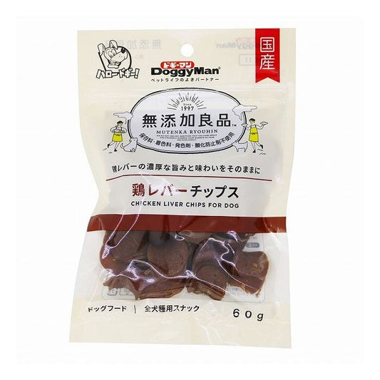 【12個セット】 ドギーマン 無添加良品 鶏レバーチップス 60g x12