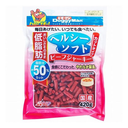 【3個セット】 ドギーマン ヘルシーソフトビーフジャーキー カットタイプ 420g x3