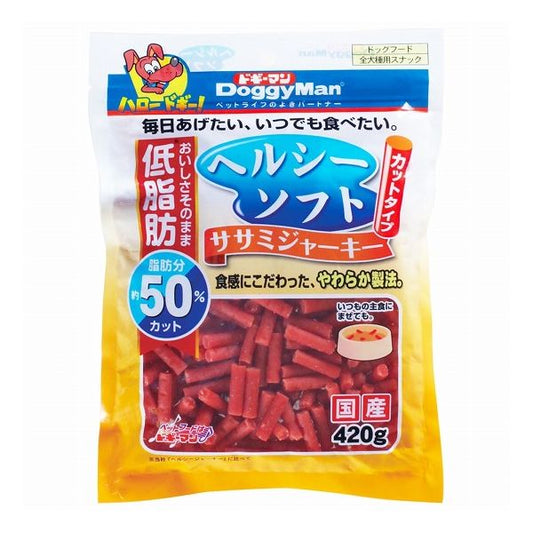 【3個セット】 ドギーマン ヘルシーソフトササミジャーキー カットタイプ 420g x3