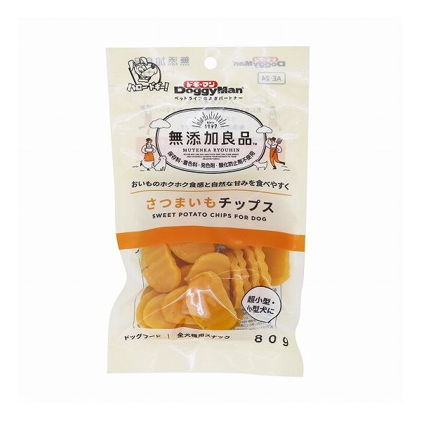 【12個セット】 ドギーマン 無添加良品 さつまいもチップス 80g x12