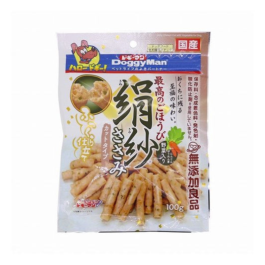 【12個セット】 ドギーマン 絹紗 カットタイプ 野菜入り 100g x12