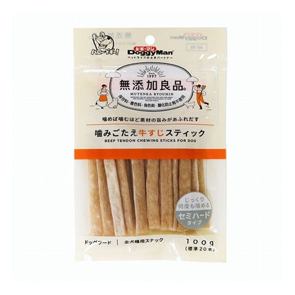 【6個セット】 ドギーマン 無添加良品 噛みごたえ牛すじスティック 100g(標準20本) x6