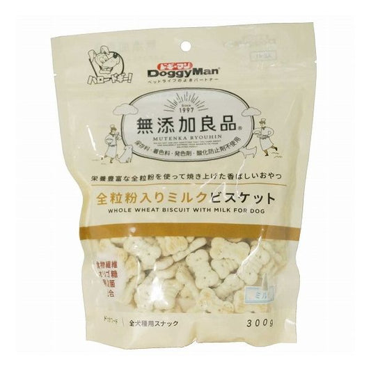 【12個セット】 ドギーマン 無添加良品 全粒粉入りミルクビスケット300g x12